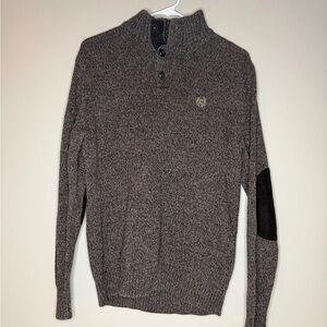 Chaps Brown Turtleneck Sweater with Elbow Patches